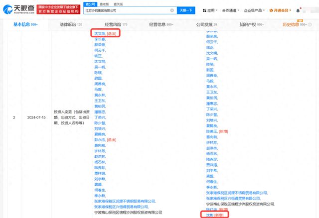 江苏沙钢集团发生工商变更沈彬接替父亲成为实控人(图1)