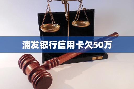 浦发银行信用卡欠50万(图1)