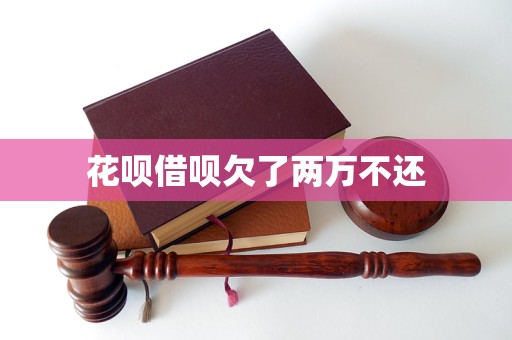 花呗借呗欠了两万不还(图1)