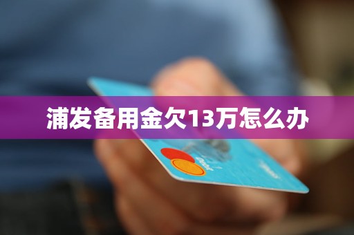 浦发备用金欠13万怎么办(图1)