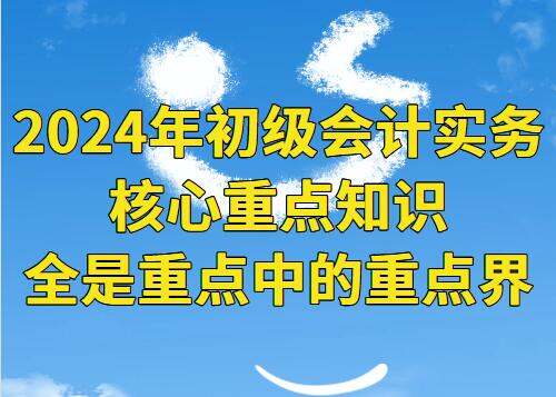 2024年初级会计实务科目核心重点知识全是重点中的(图1)