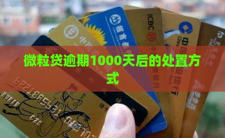 微粒贷逾期1000天后的处置方式(图1)