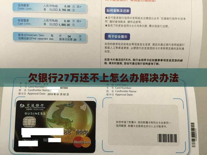 欠银行27万还不上怎么办解决办法(图1)