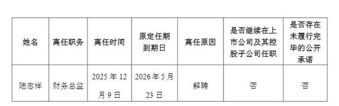 V观财报｜广电电气财务总监陆志祥被解聘董事长赵淑文代为履职(图1)