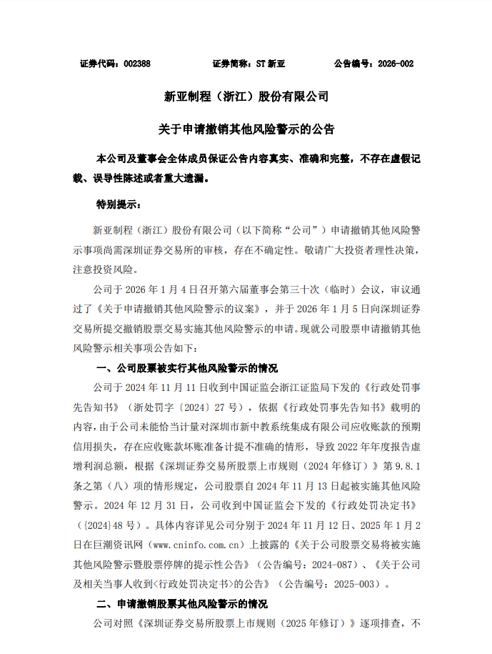 新亚制程成功摘帽此前财务造假细节随之曝光(图1)